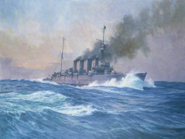 Parkes, Oscar, 1885-1958; HMS 'Southampton' on the Morning of the Battle of Jutland, 31 May 1916
